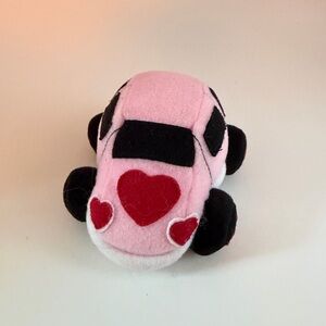 Ganz Go Go Pets Pink Love Bug Car Vibrating Plush Pull String  Vintage 1999